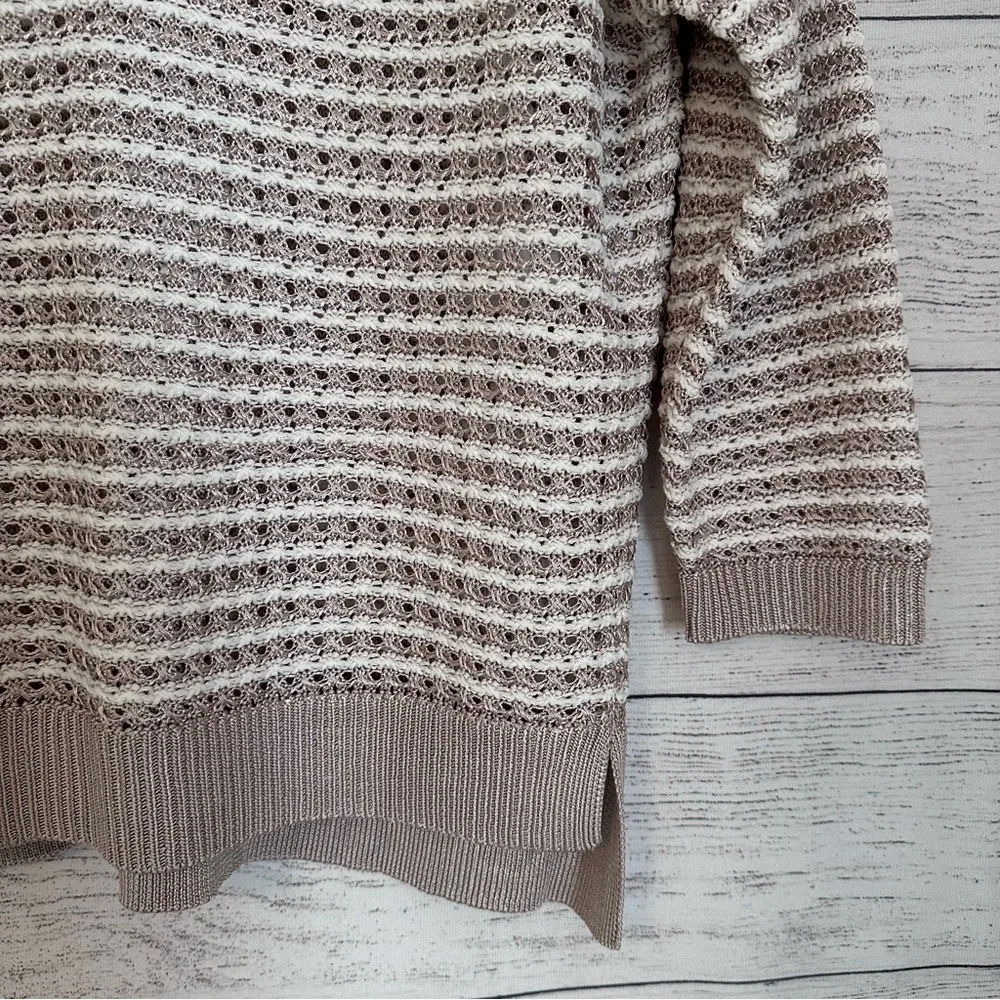 WHBM Stripe V-Neck Sweater